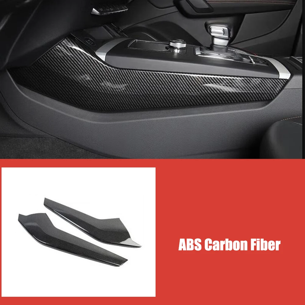 ABS Carbon For Audi Q5 2018-2022 Car inner door Bowl glass Lift cigarette Lighter Armrest Box gear shift Cover Trim Accessories