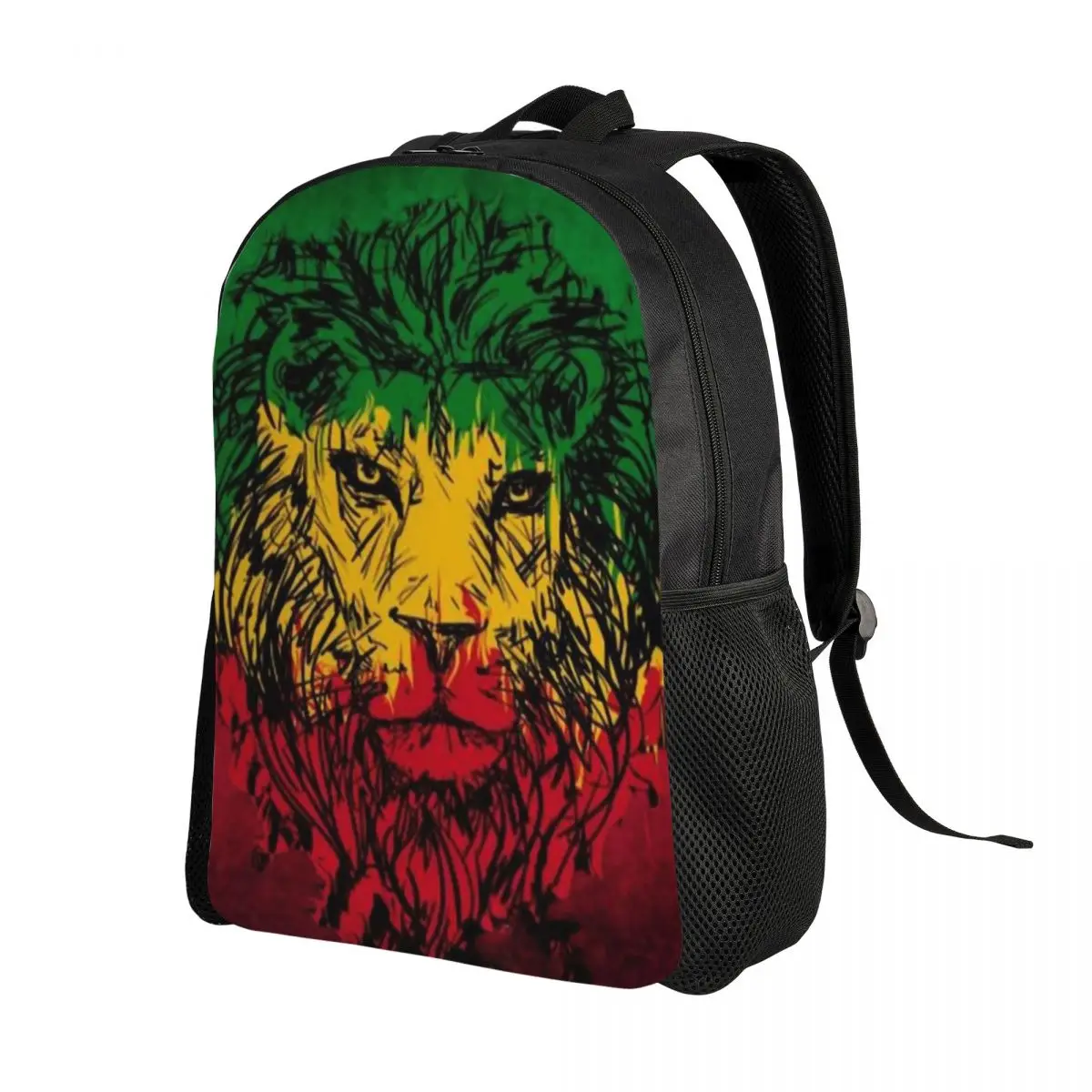 Lion Of Judah Rasta Jamaican Reggae Travel Backpack Women Men School Laptop Bookbag Rastafarian Art College Student Daypack Bags