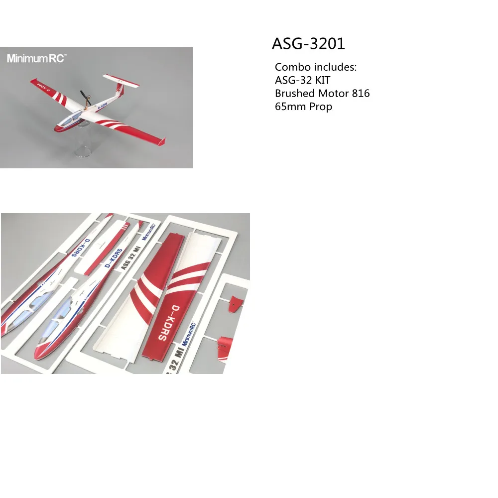 MinimumRC Flugzeug Kit ASG-32 Segelflugzeug 560mm Spannweite KT Schaum Segelflugzeug Starrflügel RC Flugzeug Outdoor Spielzeug Für Kinder kinder Geschenke