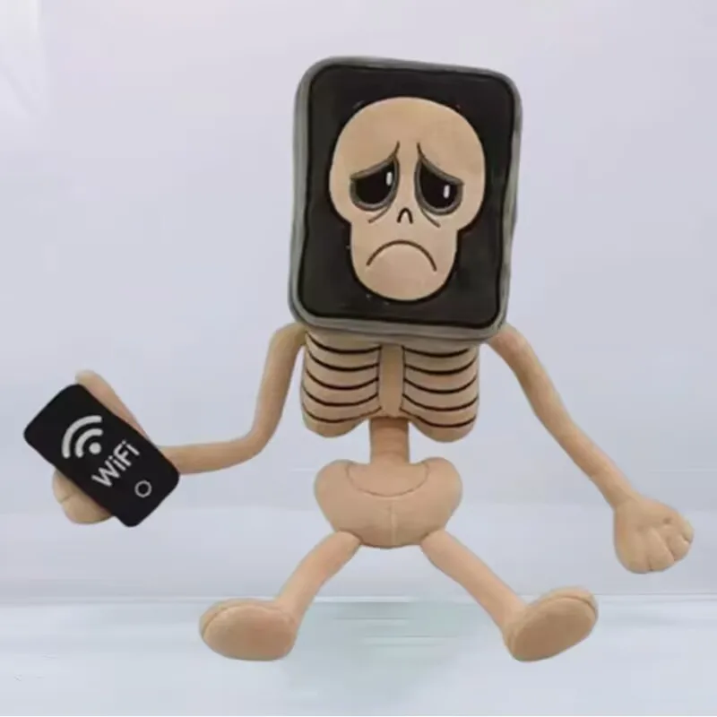 Nuova collezione 2025 Pot Hotspot Brainrot peluche - Simpatico scheletro farcito giocattolo Meme personaggio bambola per i fan dei giochi regalo del festival