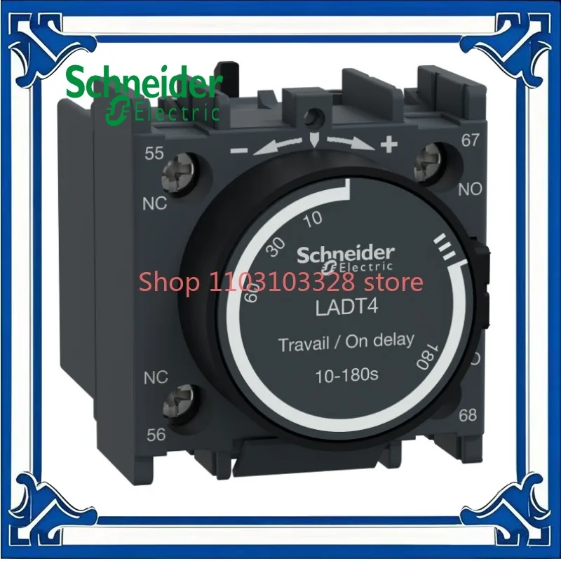 

Schneider LADT4 TeSys Deca Delay auxiliary contact module, power delay, 10-180 seconds, screw clamp terminals