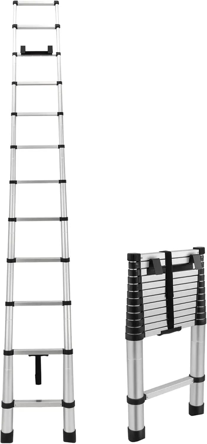 Telescoping Ladder 12.5ft Compatible with Prepped Units，The telescoping aluminum ladder is perfect for a variety of tasks