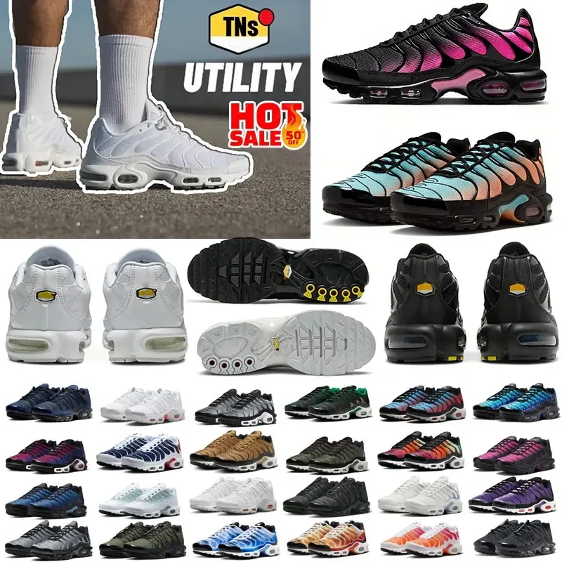 Zapatos Tn Plus tns Running 25th Anniversary tn Negro Blanco Metálico Plata Reflectante Zapatos para hombre Zapatillas deportivas