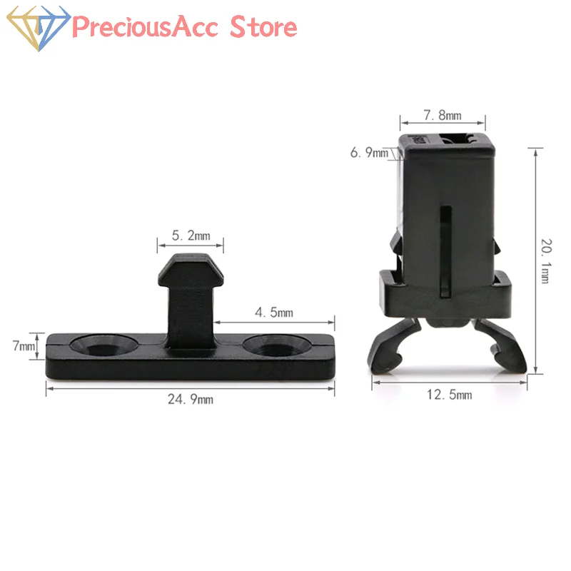 10Pcs PR-001 Door Lock Switch Black White Small Latch For Air Conditioner Set Top Box TV DVD Cover Repair Accessory Part