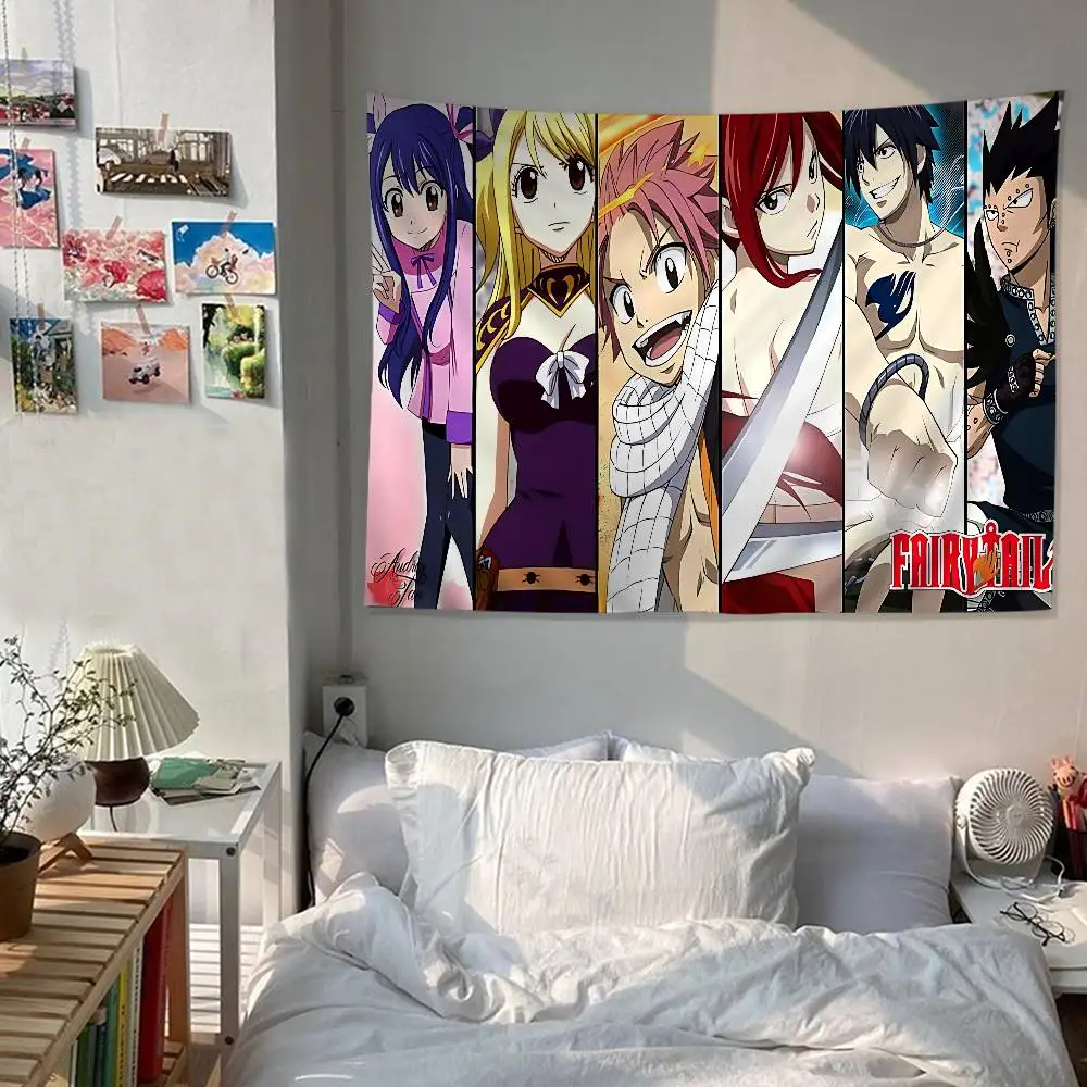 Fairy Tail Anime Chart Tapestry Art Science Fiction Room Home Decor Cheap Hippie Wall Hanging