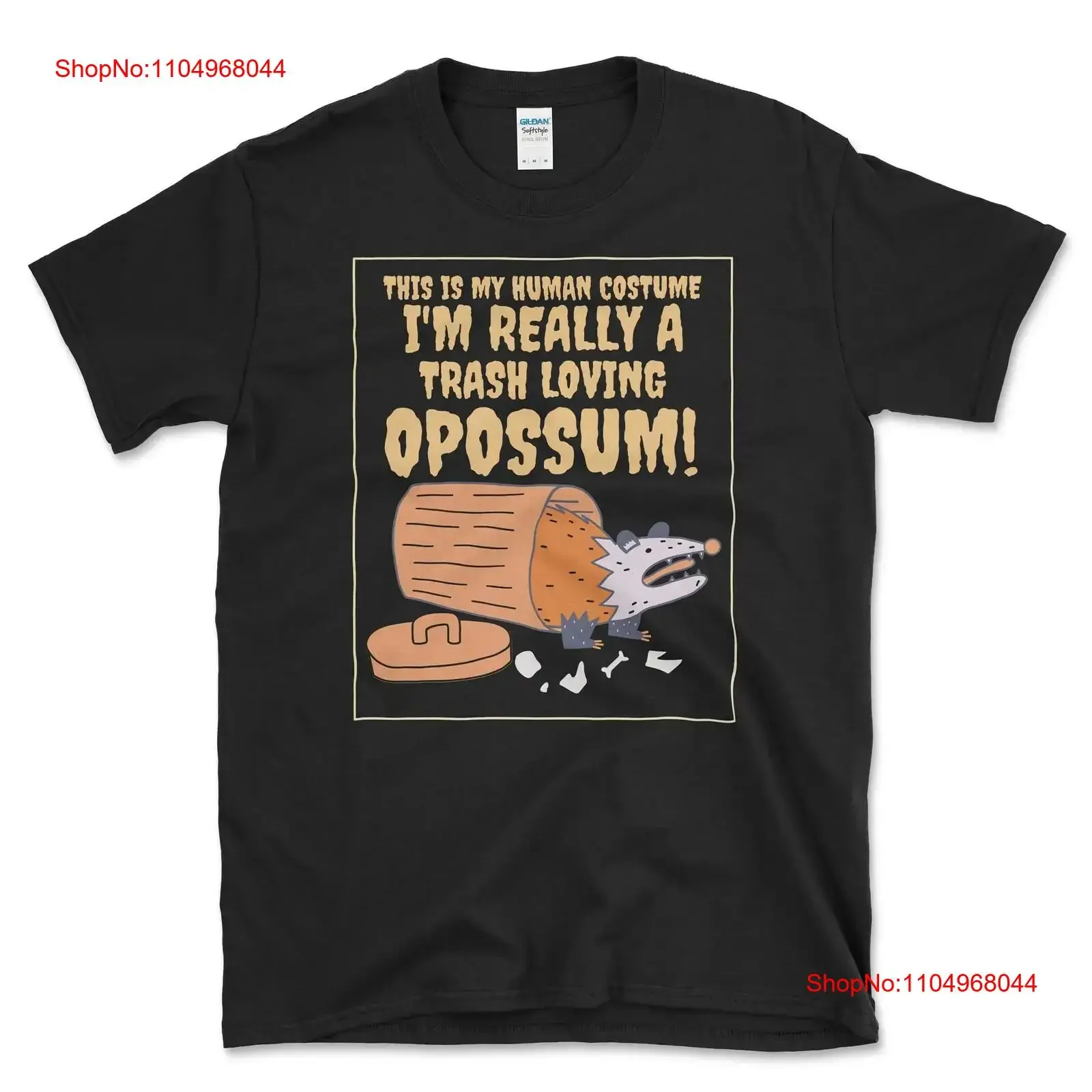 Camiseta de fiesta de Halloween, esto es mi disfraz humano, basura, gambá amoroso, divertido para amantes de los animales, moda lavada vintage Popular