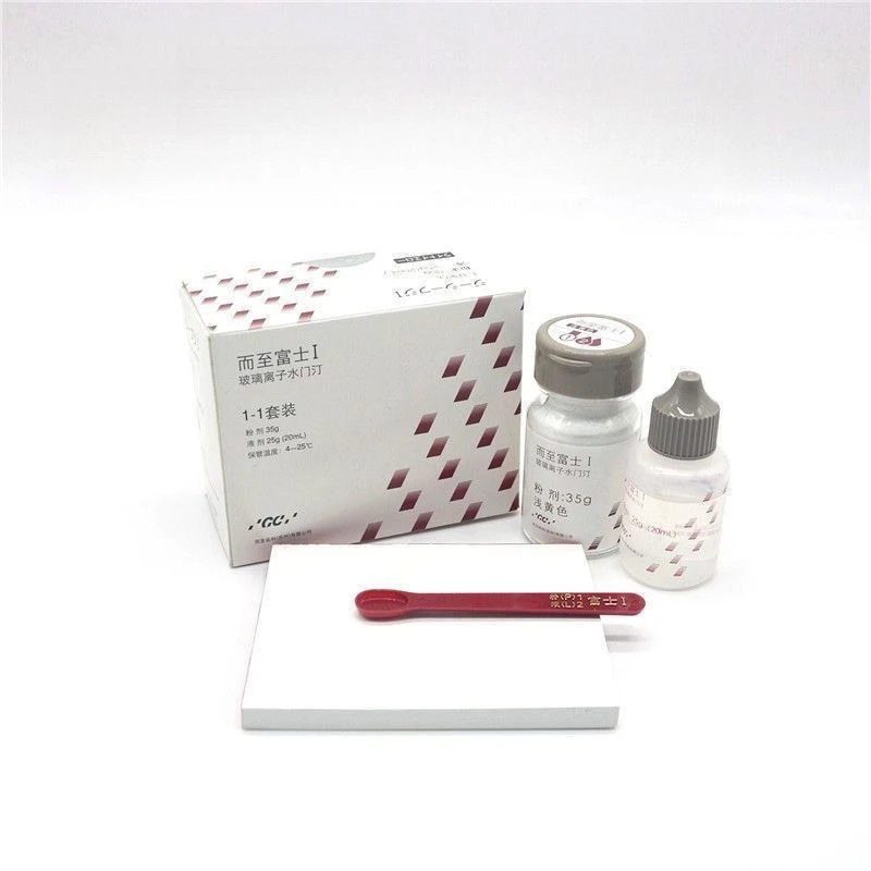 Dental Materials Fuji 1 Glass Ionomer Cement Bonded Porcelain Crown All Ceramic Veneer Oral Material 35g Powder+20ml Liquid - Image 2
