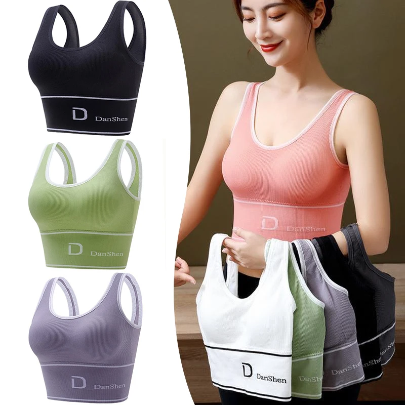 U-shaped Backless Sports Bra Women Seamless Yoga Bra Tank Top Female Padded Crop Tops Gym Fitness Underwear Brassiere Sportswear