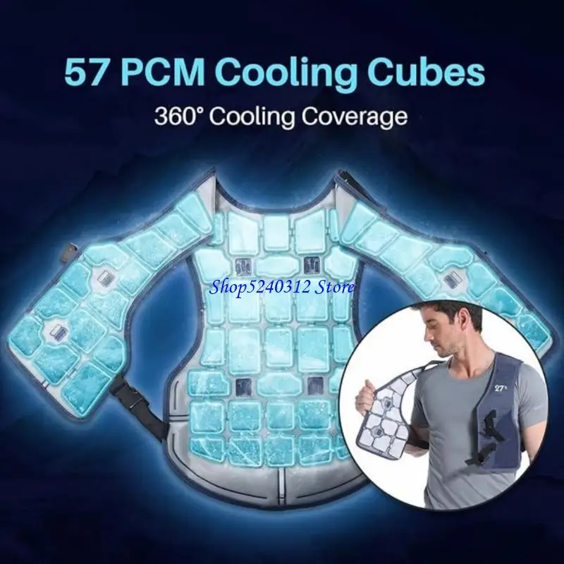 634C enfriamiento verano chaleco enfriamiento portátil chaqueta fría para pescar, ciclismo, jardinería,