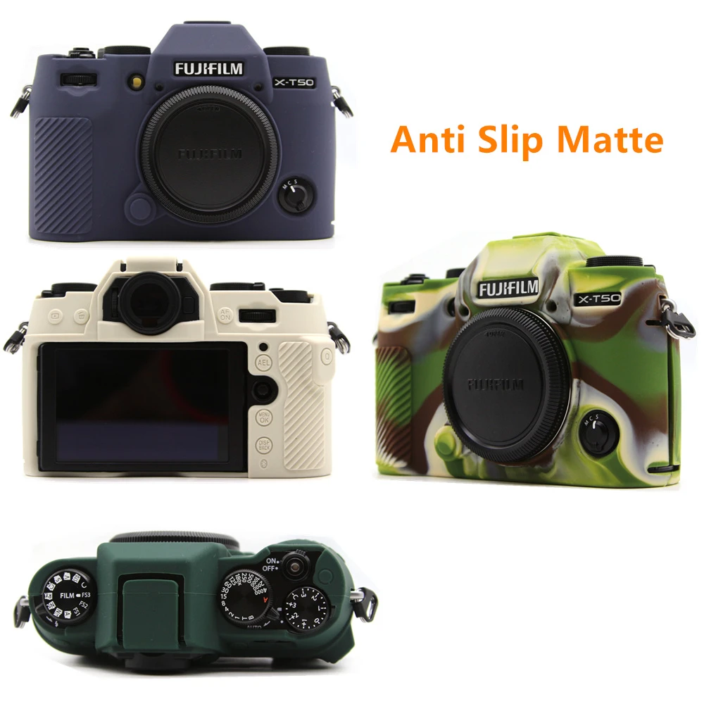 XT50 الملمس المطاط السيليكون حالة غطاء الجسم الجلد لكاميرا Fujifilm X-T50 فوجي XT50