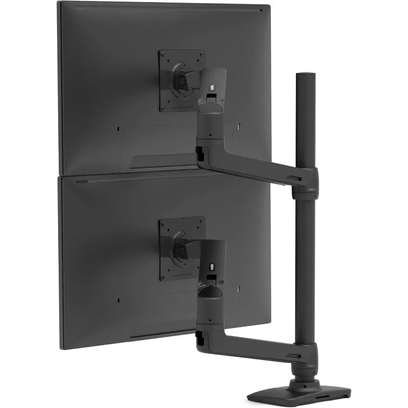 

LX Vertical Stacking Dual Monitor Arm, VESA Desk Mount – for 2 Monitors Up to 40 Inches, 7 to 22 lbs Each – Tall Pole