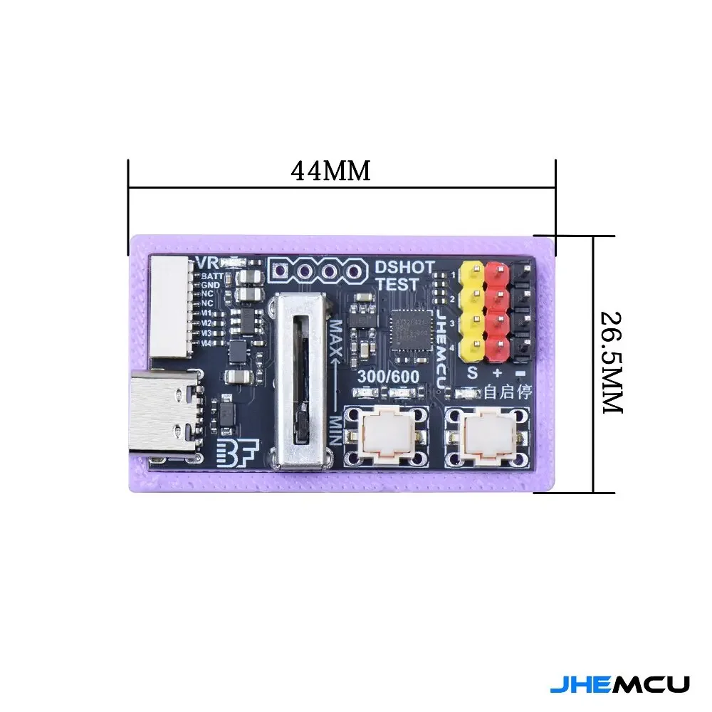 4 Channel DSHOT Electronic Speed Controller Tester Board Potentiometer Button Adjustment Brushless Motor ESC Testing Module
