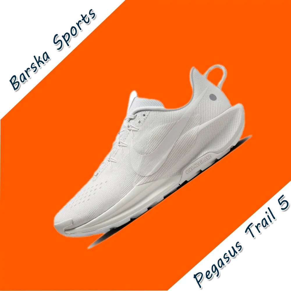Zapatillas Nike Pegasus Trail 5 Low para hombre y mujer, zapatillas para correr con amortiguación ligera, cómodas y usables, color blanco verdadero