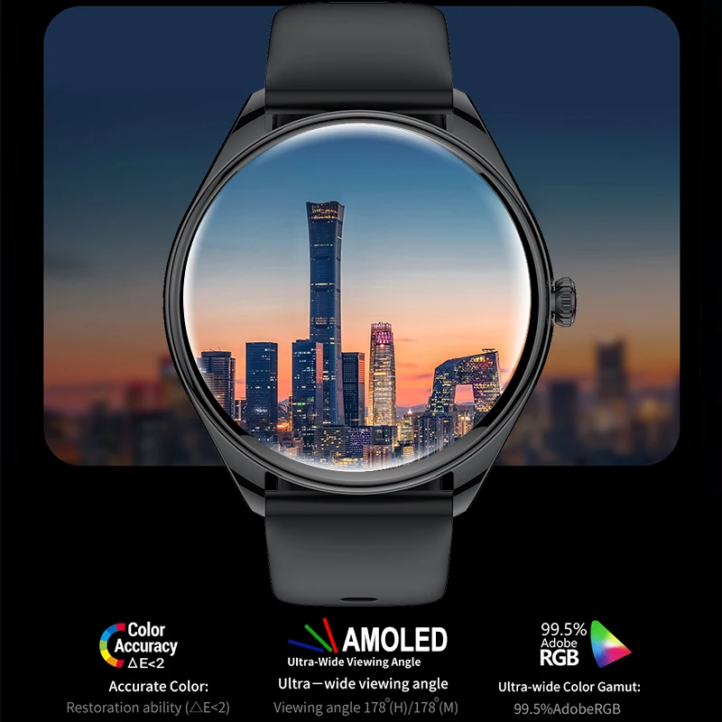 جديد رقيقة جدا ساعة ذكية الرجال النساء AMOLED HD عرض 100 + الرياضة معدل ضربات القلب HD بلوتوث دعوة مقاوم للماء ساعة ذكية لهواوي