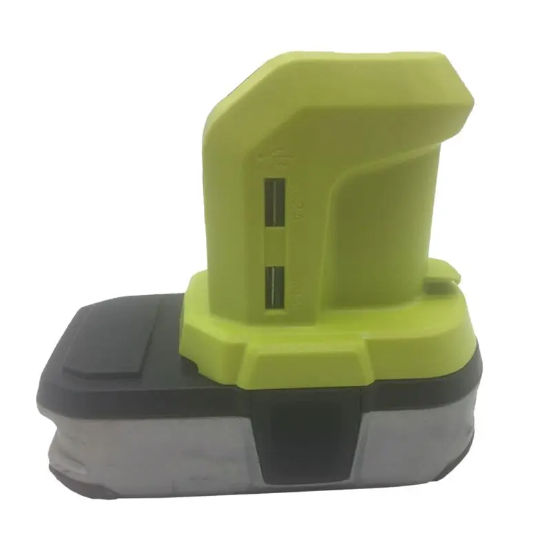 

A23PBG Battery Adapter with 2USB Port for Ryobi P743 18V 14.4V ONE+Li-Ion Portable Power Adapter with Lighting Function