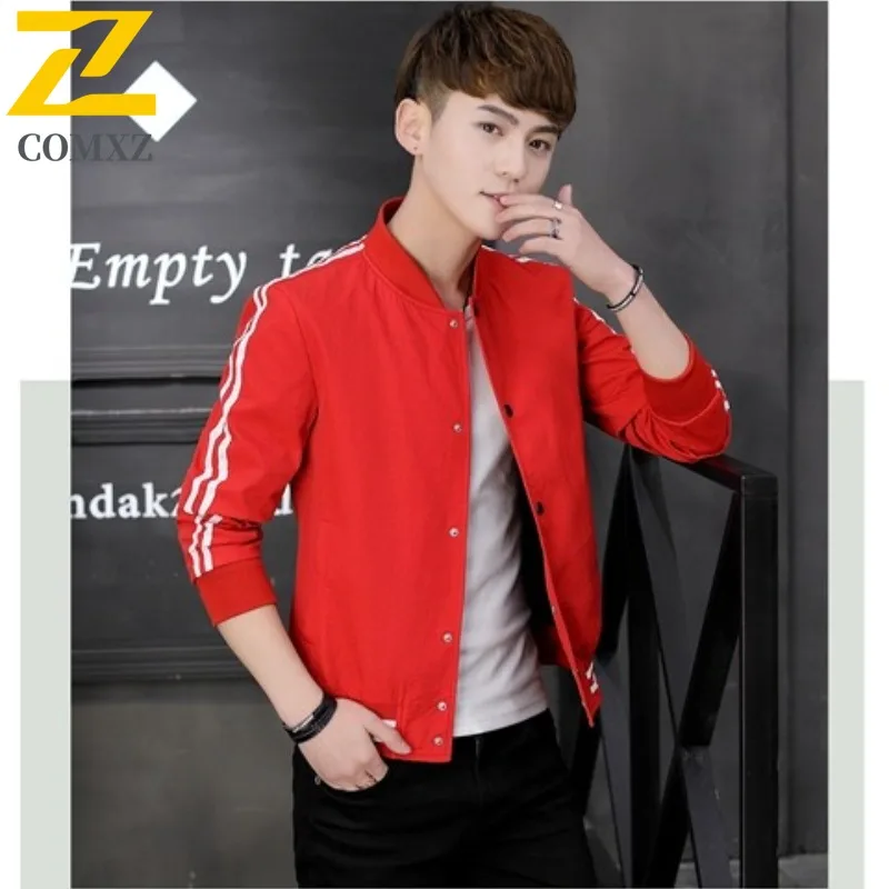 

COMXZ Spring Autumn New Fashion Casual Mens Jacket Korean Slim Top Men Student Jacket Coat Trend Mens lightweight windbreaker