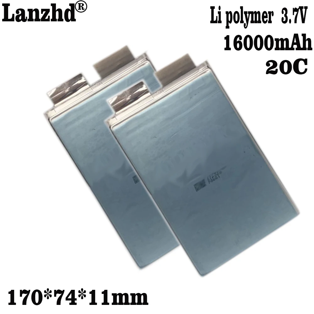 1-10 pz semplice 16000mAh 3.7V 40C batteria ricaricabile ai polimeri cella agli ioni di litio per barche modello, scooter, protezione delle piante