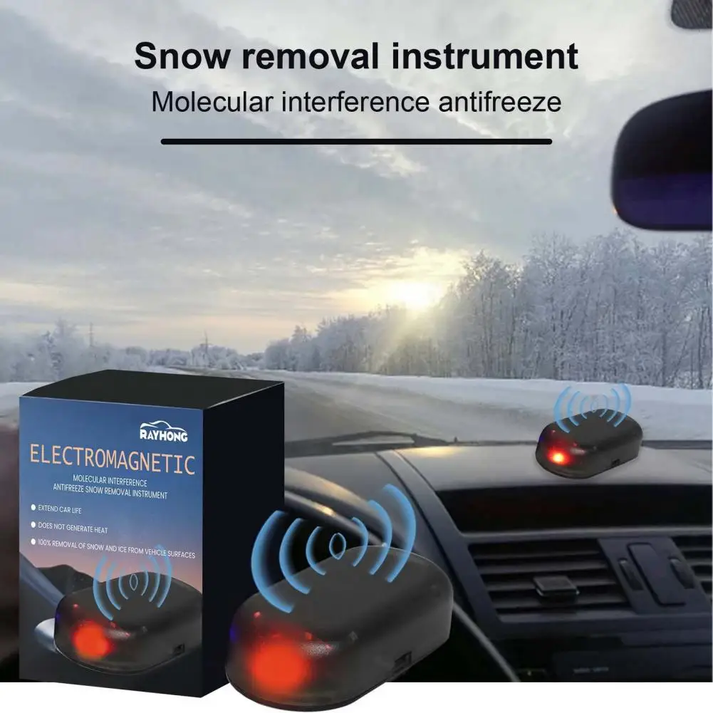 2Pcs 	winter Car Antifreeze Device Snow Removal Instrument Electromagnetic Molecular Interference Quick Snow Melting Tool