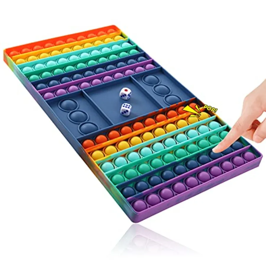

Pop Games Sensory Fidget Toy, Pop Board Math Games for Family Games Multiplication Game, Stress Relief Toys for Girls Boys with
