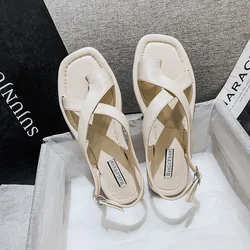 Women Sandals Retro Fashion Summer Women Shoes Buckle Straps Beach Shoes Ladies Summer Sandals Size 35-43