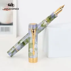 JINHAO 100 Fountain Pen Transparent Color Resin luxury Pens Arrow Shaped Pen Clip EF/F/M/Bent Nib School Supplies Stationery