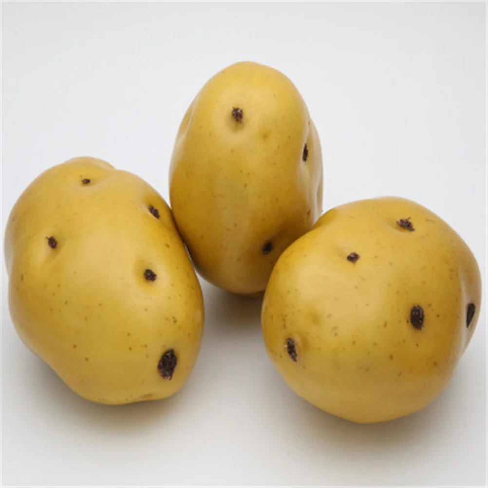 5 Pcs Decor Simulation Vegetable Model Potatoes Photography Props Decorate Mold