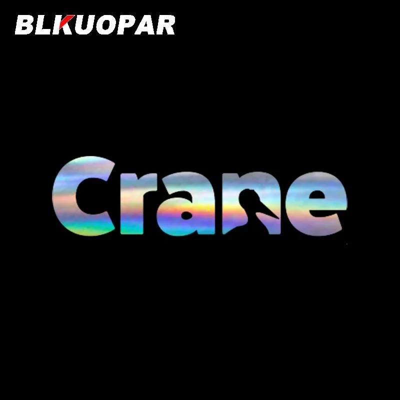 

BLKUOPAR Crane Car Sticker Waterproof Original Laser Creative Decal Sunscreen Personality Refrigerator Motorcycle Car Lable