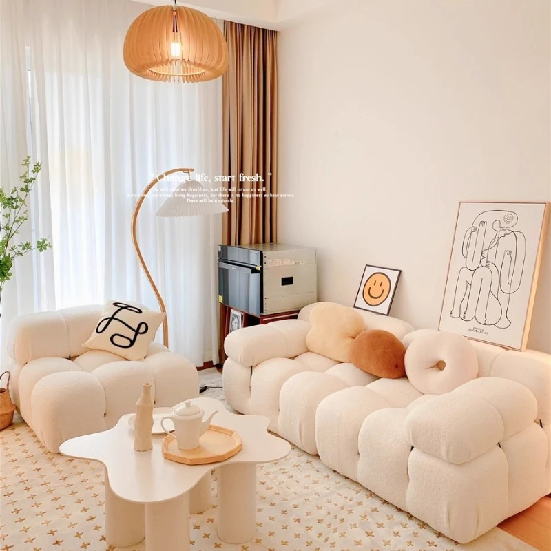 

Modern Nordic Living Room Sofas Two Seaters Japanese Armchair Luxury Living Room Sofas Puffs Boneless Divano Home Furniture
