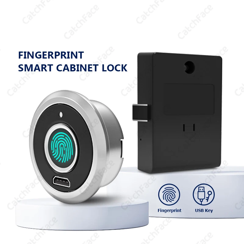 Cabinet Lock Fingerprint USB Unlock Electronic Keyless Locker Castle Furniture Cabinet Drawer Lock