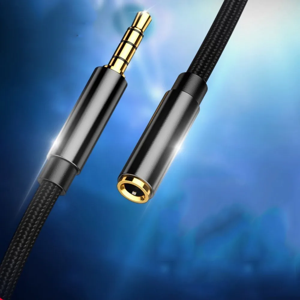 Speaker Extender Cord 3.5mm Male To Female Gold-Plated Data Connection Cable Audio Extension Cable Headphone Cord AUX Cable