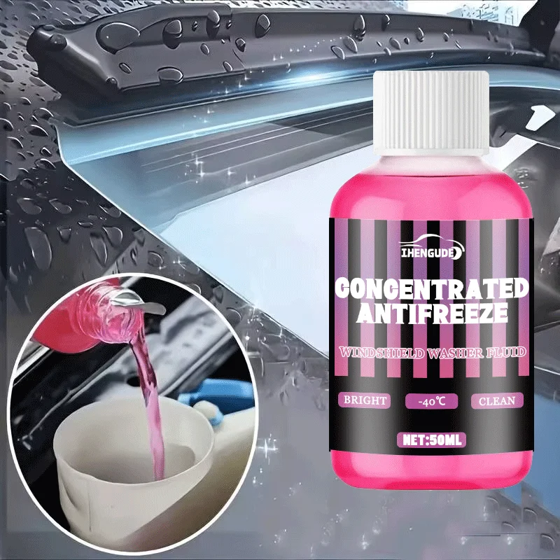 50ml Concentrated Windshield Washer Fluid Powerful Oil Film Remover Deep Cleaning Auto Glass Dirt Remover for Clear Driving