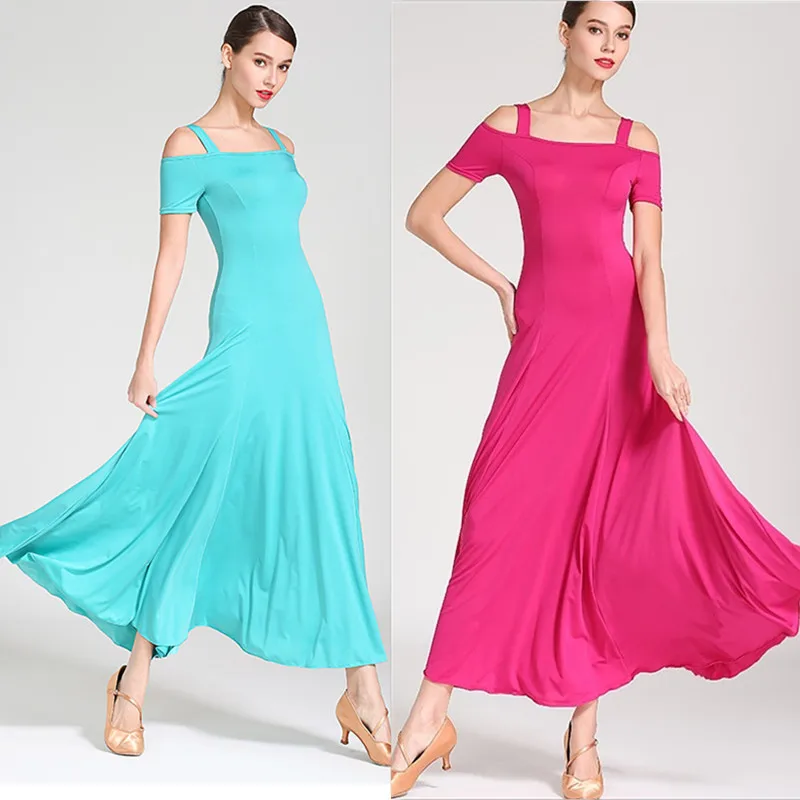 

standard ballroom dress ballroom dresses ladies ballroom dress pink blue purple dance waltz dress S-XXXL S9003