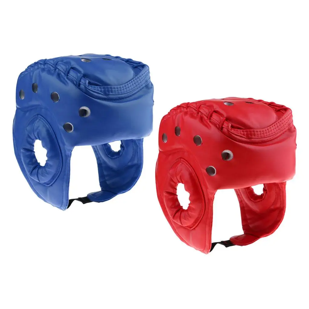 PU Leather Boxing Headgear MMA Head Helmet for Kids Youth Adults