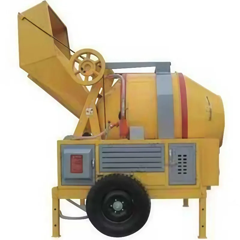 Kexin-batidora de tambor de hormigón móvil diésel, alimentación automática, autocargable, capacidad de 800L, 18HP, 15-20M/H, componentes del núcleo del Motor de la bomba
