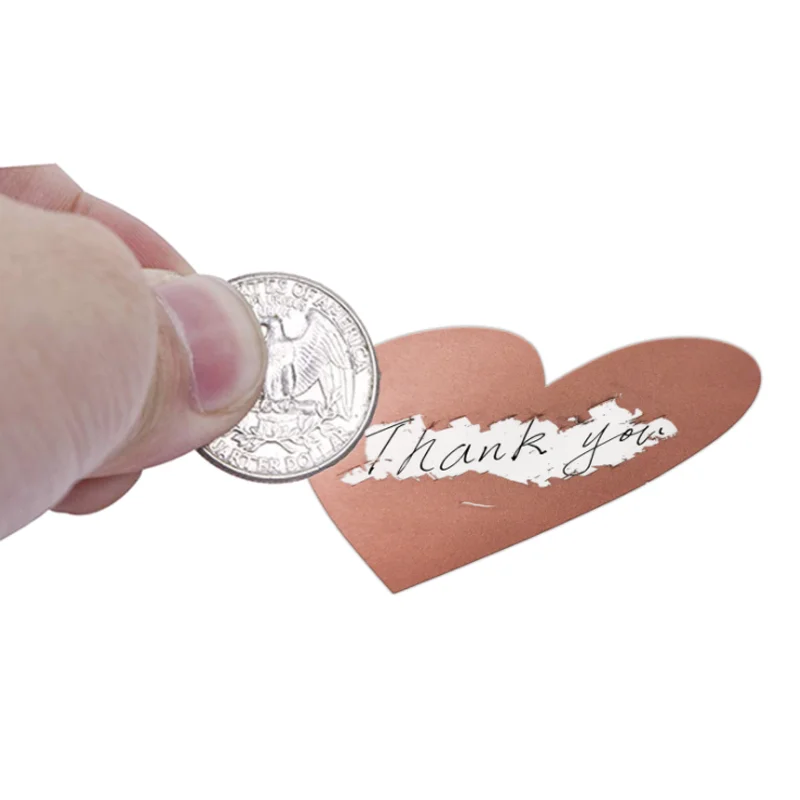 300pcs /roll You Win Heart Scratch Sticker DIY Child Reward Label Sticker Scrapbook Envelope Handmade Crafts Decor Stationery