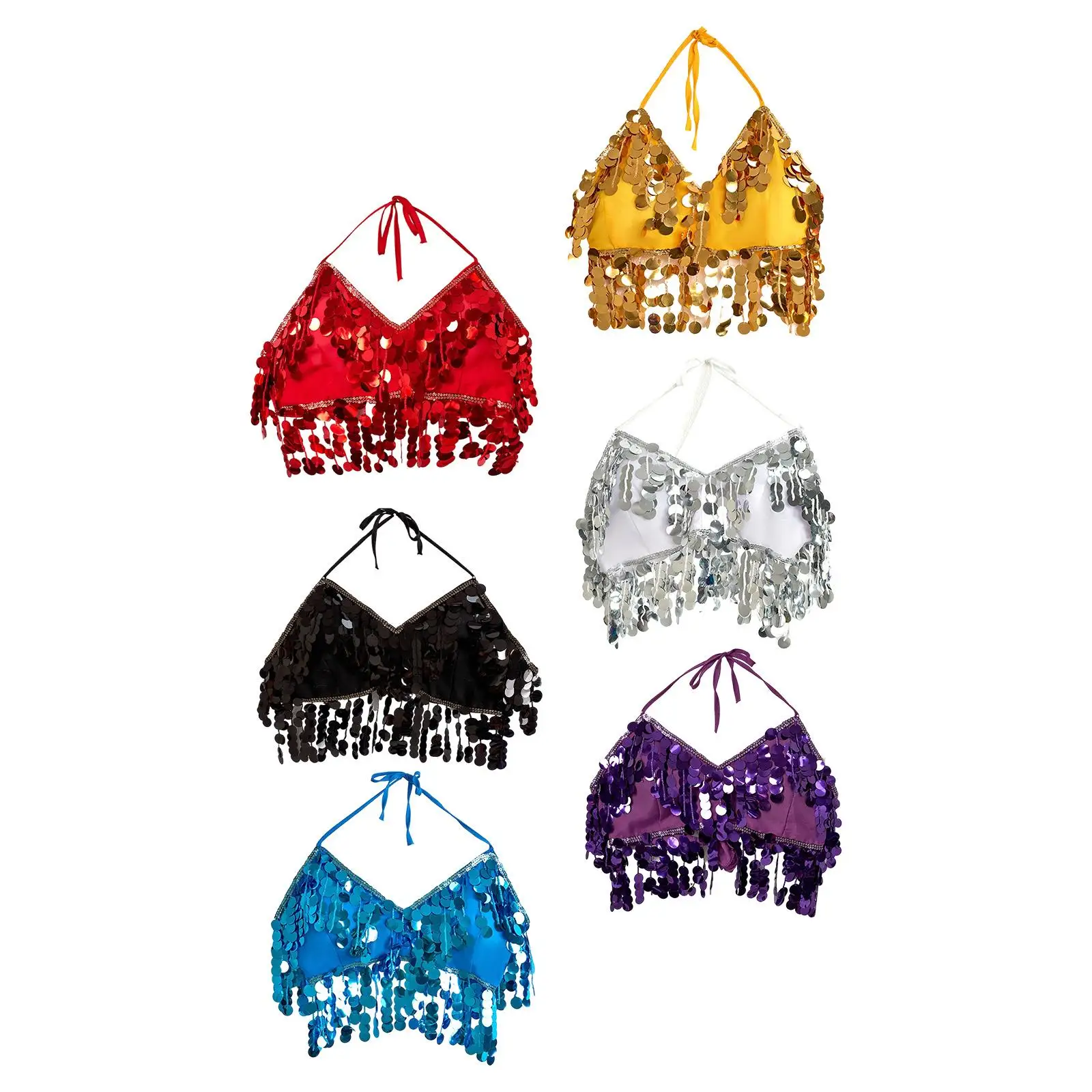 Sutiã de dança do ventre, carnaval, festa rave, acessórios para clube, roupa de balada, tops curtos com glitter, sutiã de dança do ventre, roupa de dança, sutiã de lantejoulas