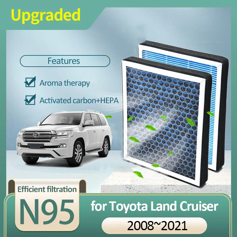 Activated Carbon Air Filter for Toyota Land Cruiser V8 Lexus LX J200 2008~2021 2012 2013 2016 2018 2019 Accessories Vehicles Car