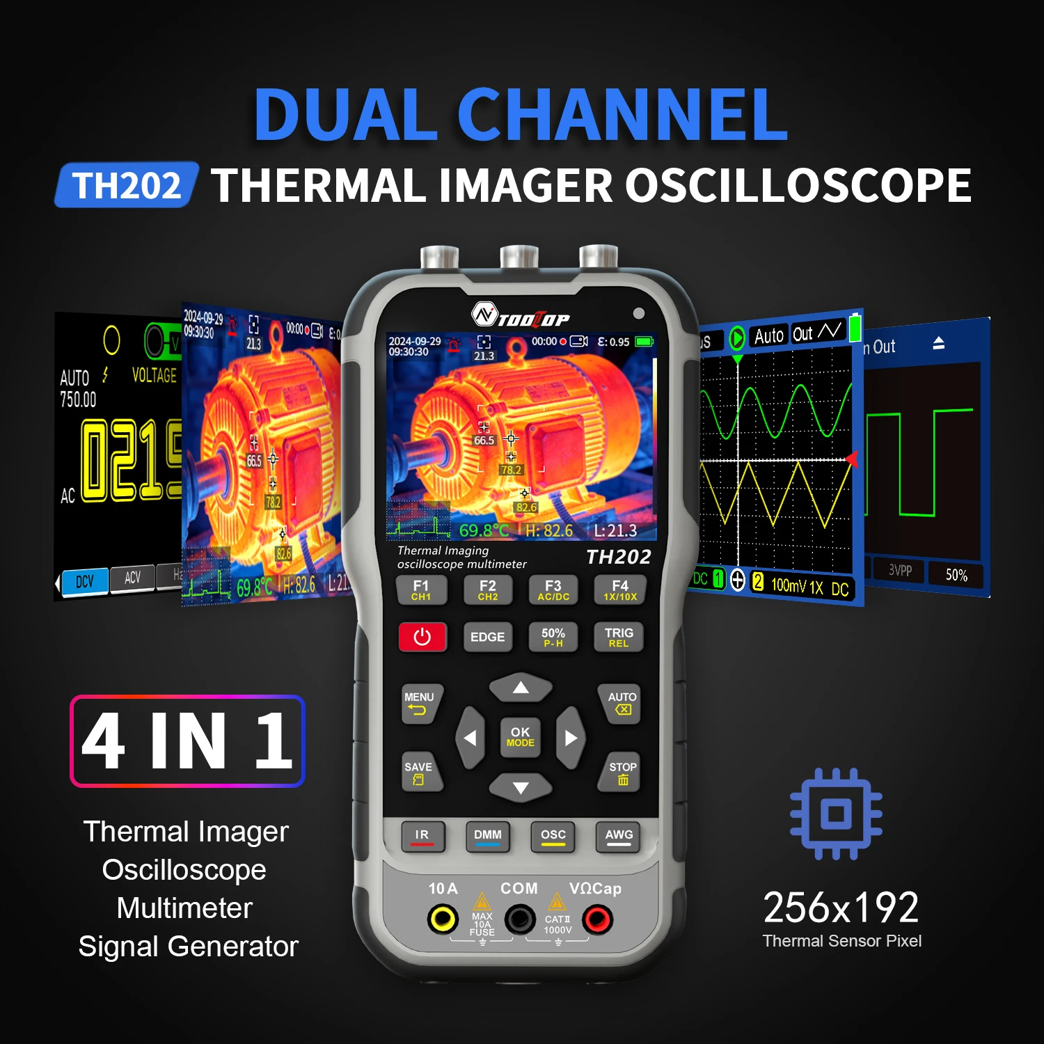 TH202 TH201 ET15S ET14S Thermal Imaging  Oscilloscope Multimeter 4In1 2In1 Portable Digital Tester view 2