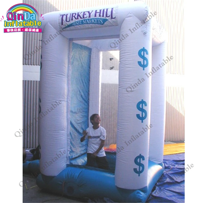 Inflatable Cash Tube Cash Tube Foldable Money Catch Machine For Promotion Inflatable Toys Cash Catching Booth