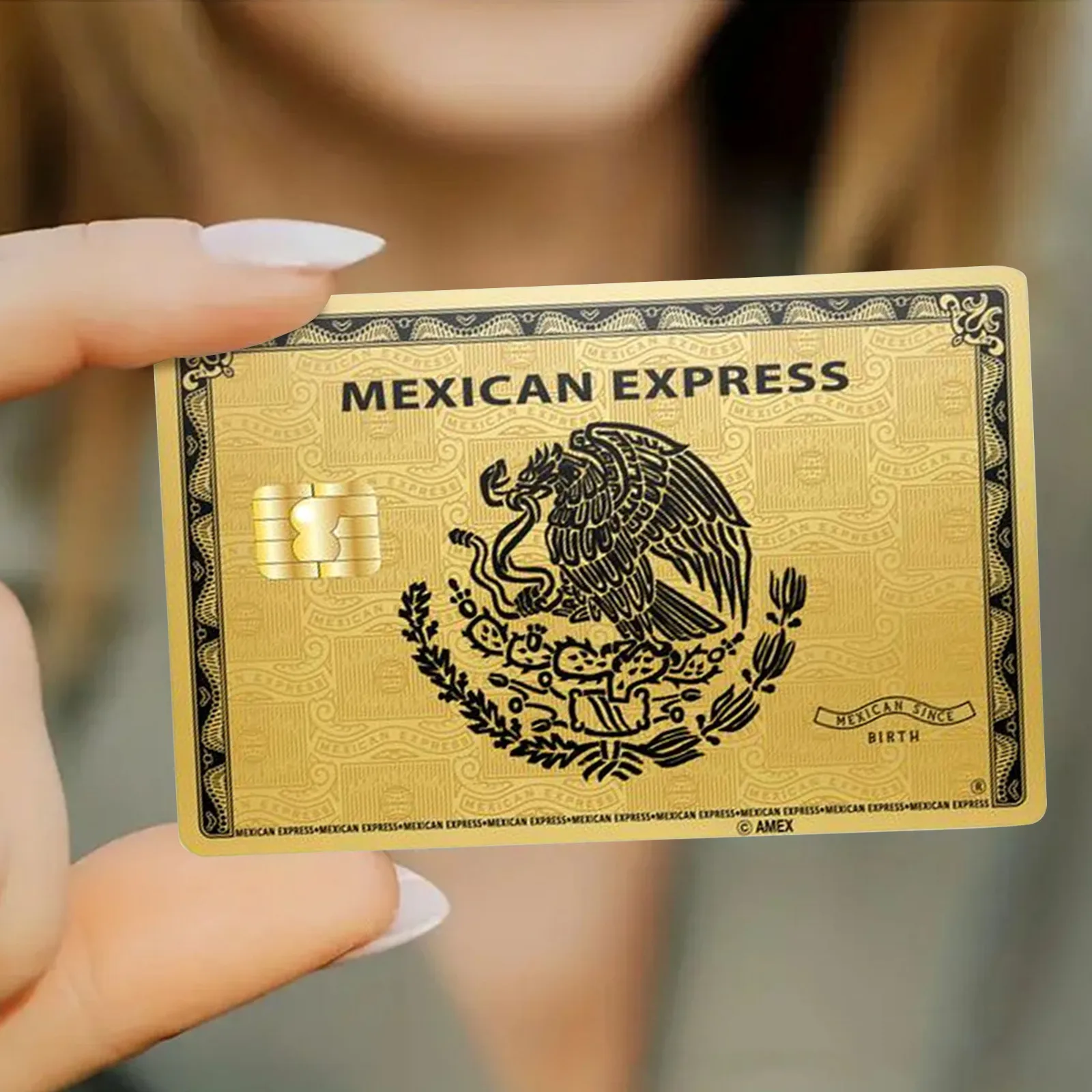 1/10pc Golden Credit Card Stickers Mexican Express with Blackhawk Debit Card Sticker Credit Card Skin Funny Stickers