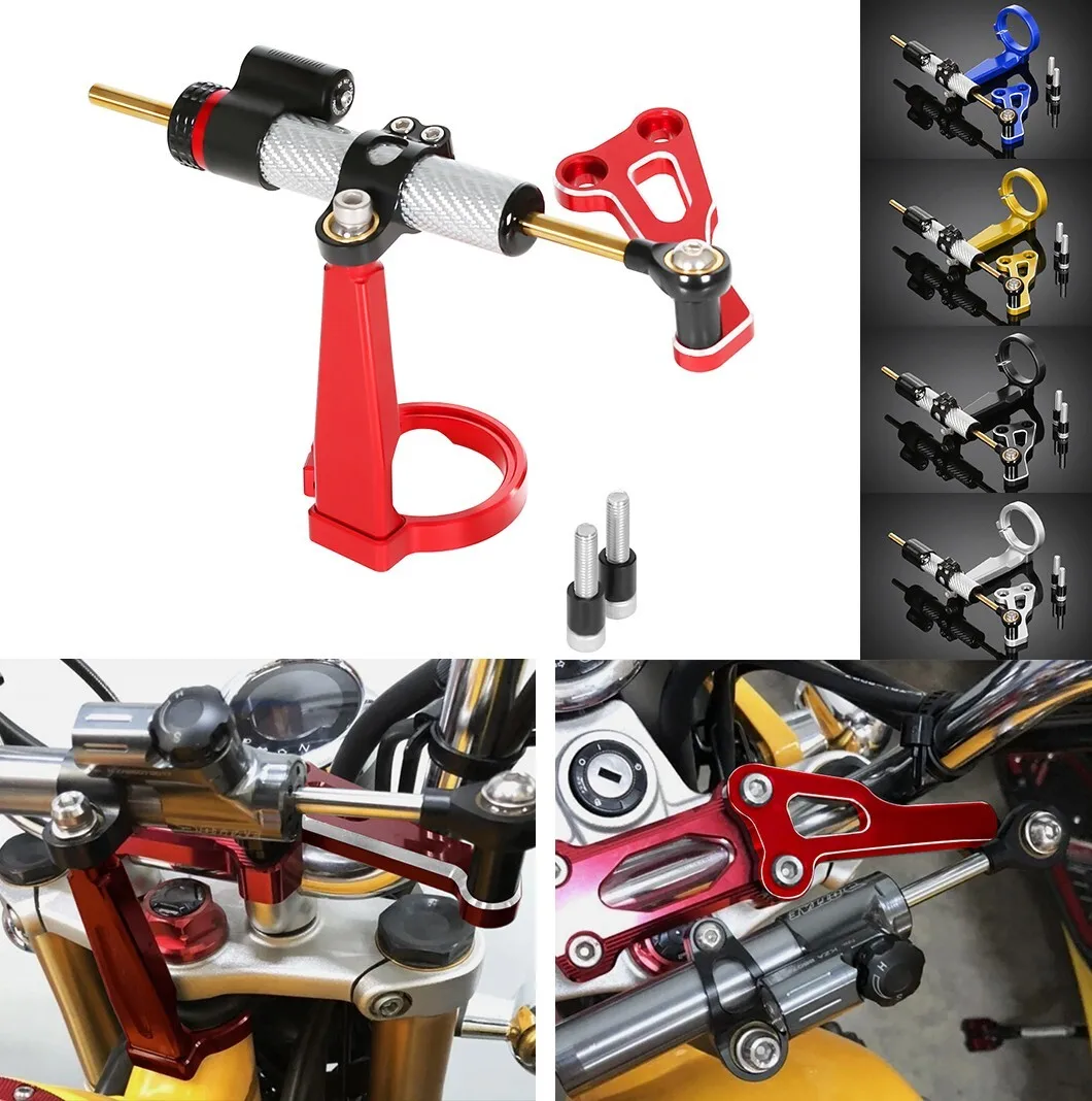 

CNC Steering Damper Stabilizer & Mounting Bracket Grip For Honda MONKEY 125