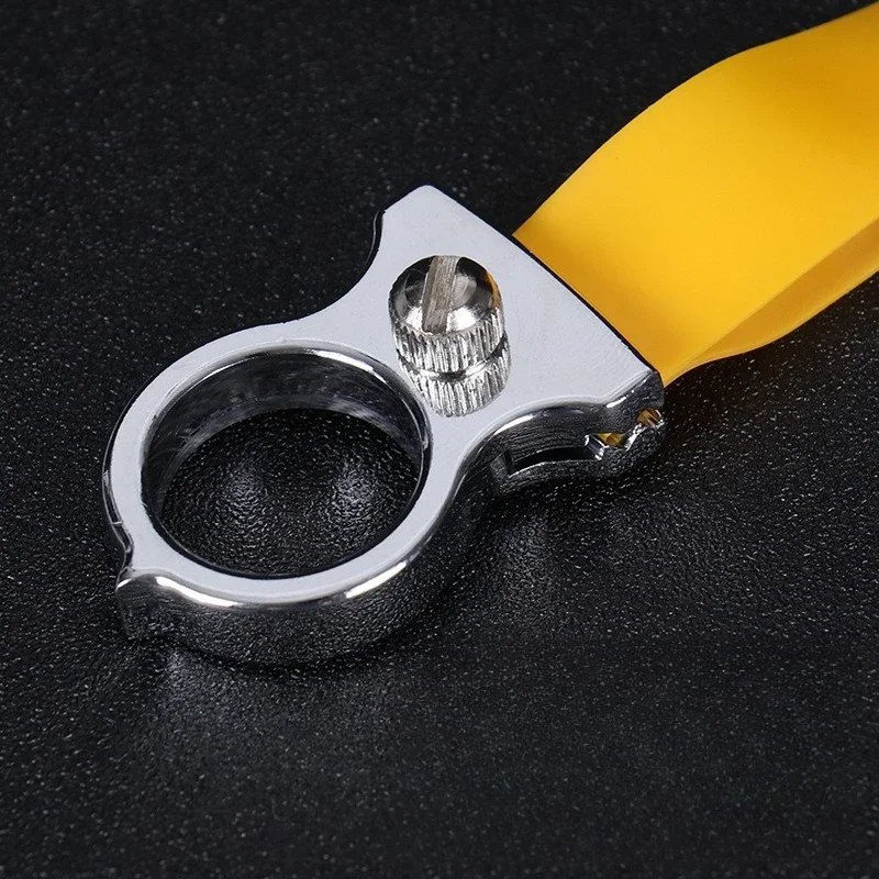

Outdoor Sports Competitive Hunting Tools Frameless Quick-press Ring Flat Leather Unbound Slingshot