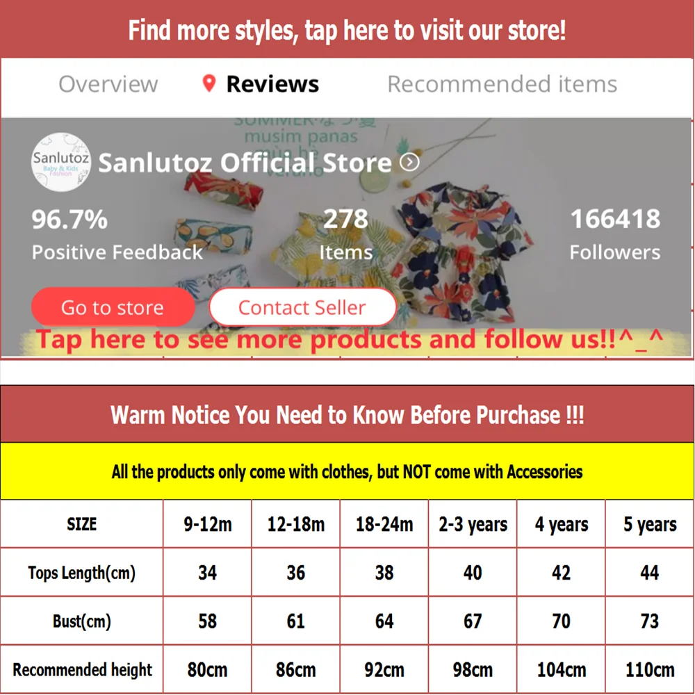 Sanlutoz Summer Fashion Floral Baby BoysGirls Tops Lovely Kids Holiday Clothing T-shirt