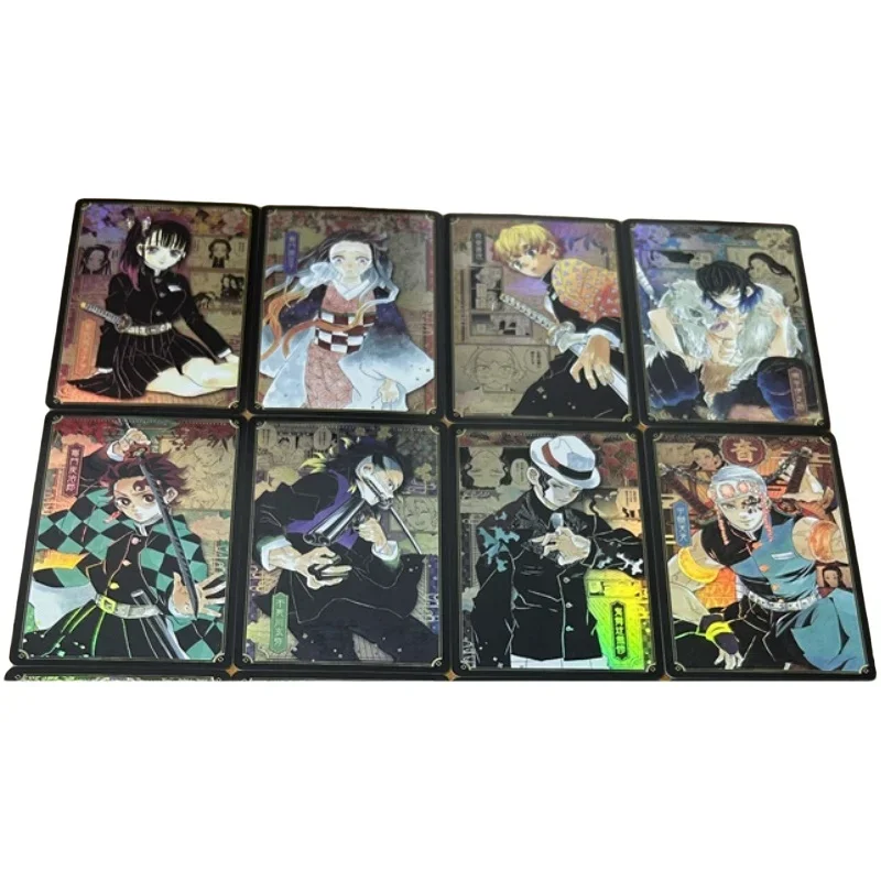 16 Sheets Flash Card Kamado Tanjirou Kochou Shinobu Rengoku Demon Slayer Postcard Diy Anime Collection Action Toy Figures Gifts