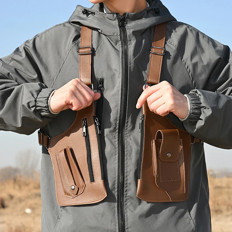 Taktische Outdoor-Brusttasche, Taktische Angeltasche, Outdoor-Sport-Brusttasche, Mehrzweck-Taktische Westentasche für Herren – Detail 6