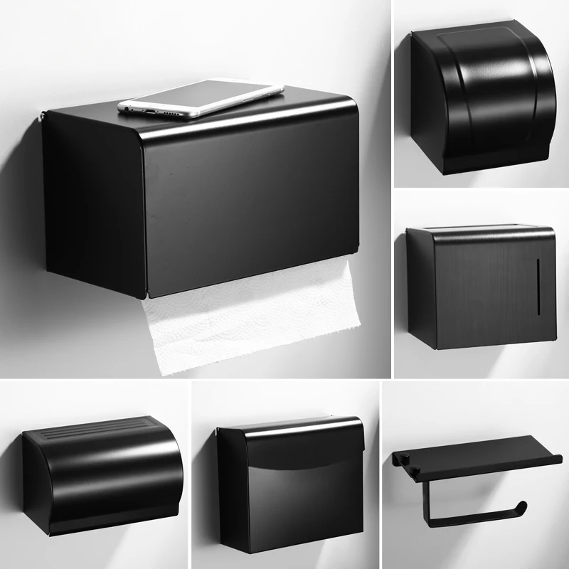 YUNJIEYA Wc Papier Box Lagerung Bad Tissue Box Rack Wc Papier Rolle Regal Halter Wand-Montiert Halter Bathaccessories