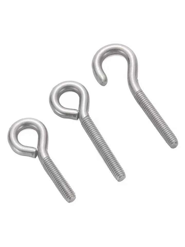 304 Stainless Steel Eye Bolt Machine Teeth Closed Hook Ring Screw Hanging