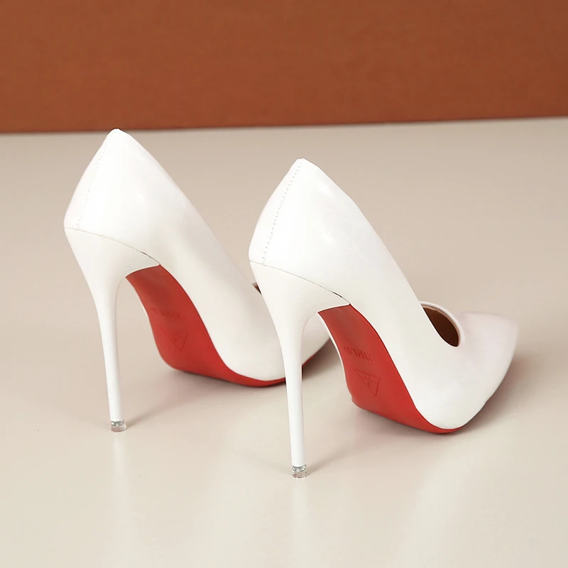 Summer Sexy Super High Ethnic Pumps with Thin Heels and Pointed Toe for Office Career Red Bottom High Heels Zapatos De Mujer