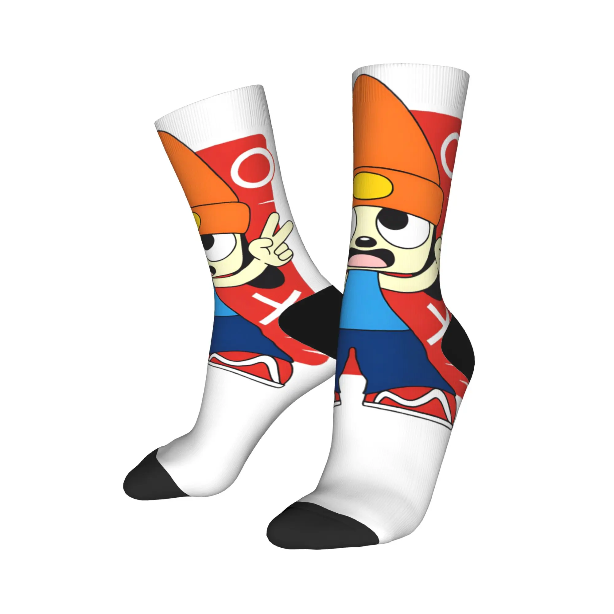 PaRappa The Rappers Socks  Pattern Stockings Anti Bacterial Couple Socks Breathable Winter Elegant Climbing Socks