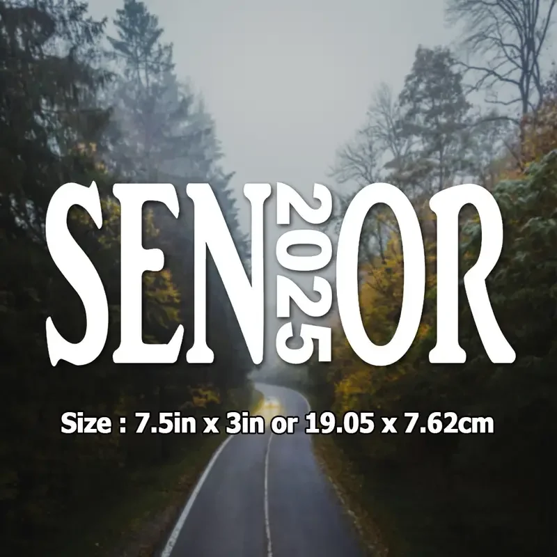 ملصق فينيل ممتاز من الدرجة الأولى لعام 2025 - ملصق نافذة سيارة متين، 7.5 × 3 بوصة، للاستخدام الخارجي حتى 6 سنوات